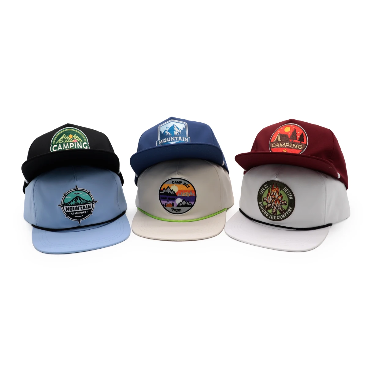 Неструктурированная плоская кепка с 5-панельной вышивкой