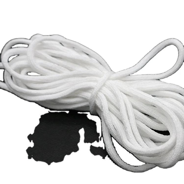 3mm Soft Factory Round Elastic Earloop for Face Mask elastic band