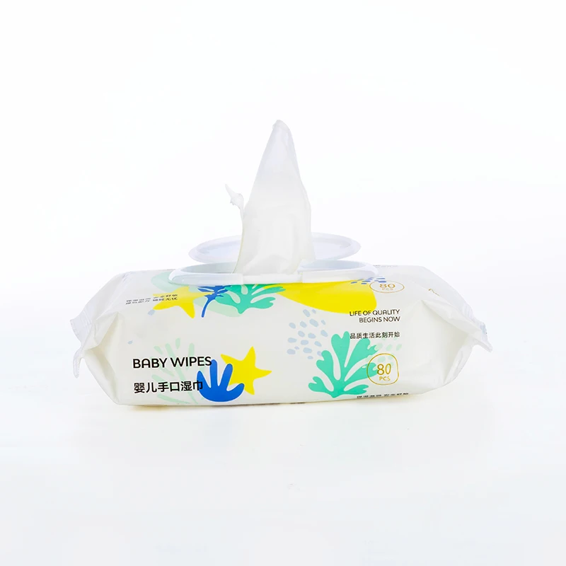 Одноразовые влажные салфетки для ухода за кожей ребенка, мягкие Нетканые Мягкие влажные салфетки без запаха