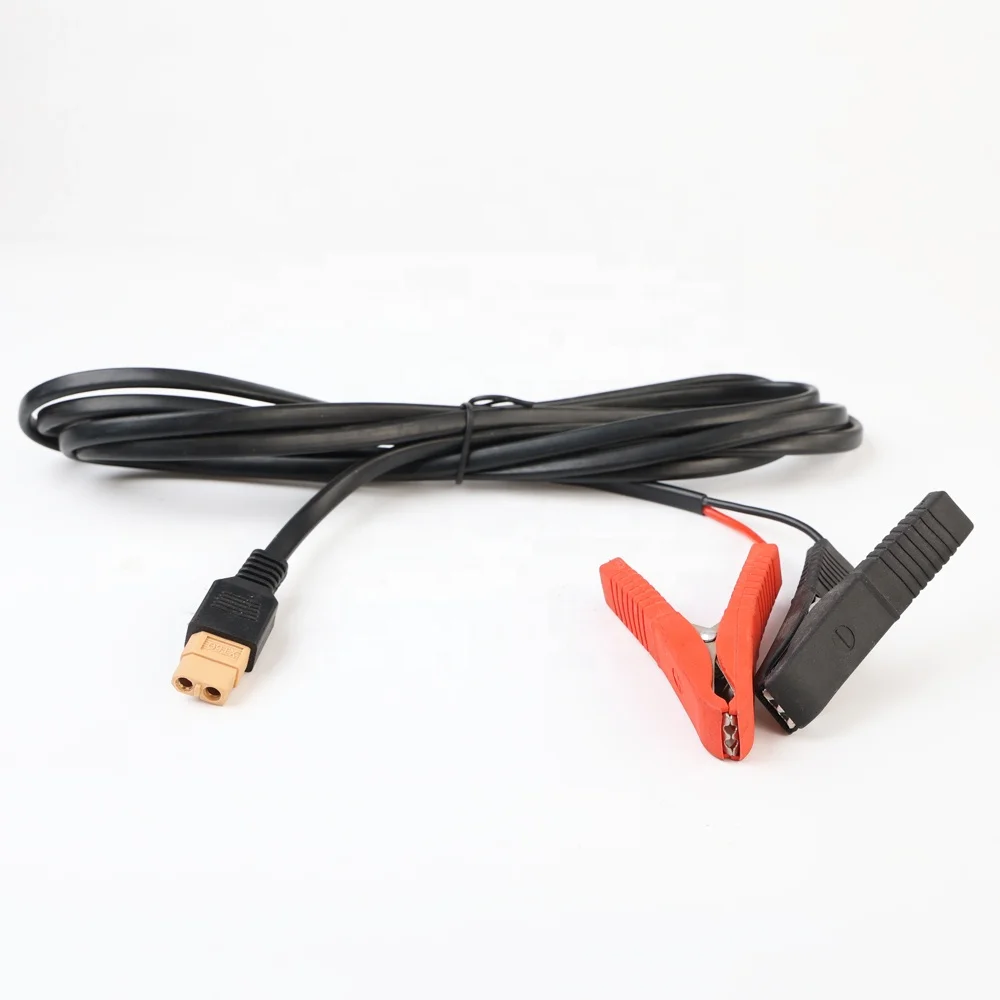 1.5 mm2 Square black length 1m 3.6 * 6mm OD XT60 to crocodile clip wire