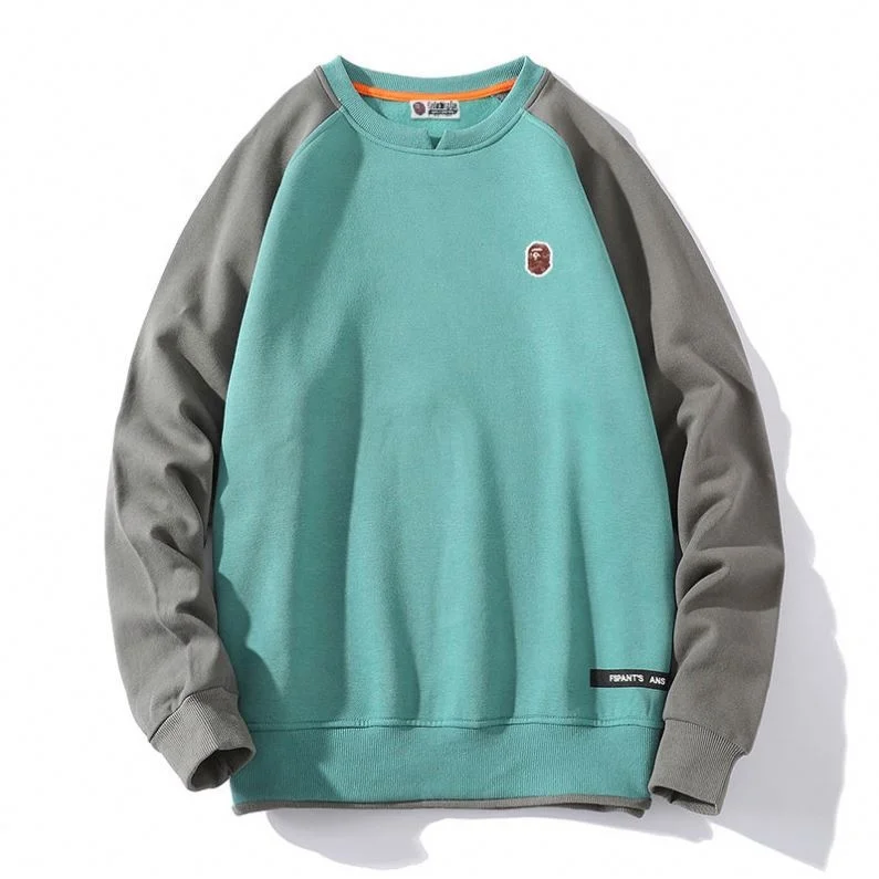 High Quality BAPE Sweatshirt Ape Head Embroidered Print Round Neck Fashion Loose Casual Long Sleeve Sweatshirt