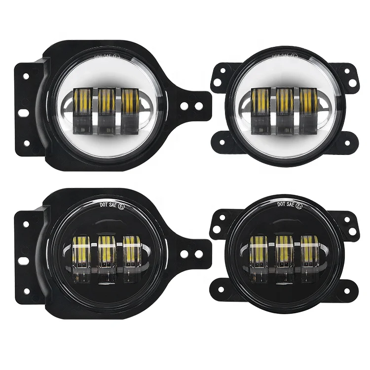 Asend new12V интимные аксессуары свет 4 дюймов светодиодный фонарь для 2018 jeep JL foglamp 30 Вт круглый offroad вождения Туман