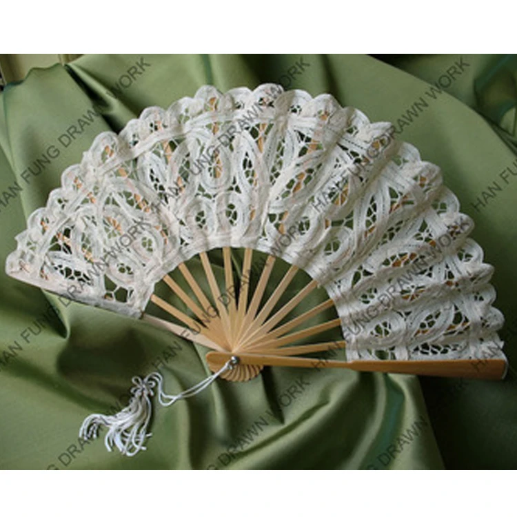 Handmade wedding bulk lace hand fan for bridal