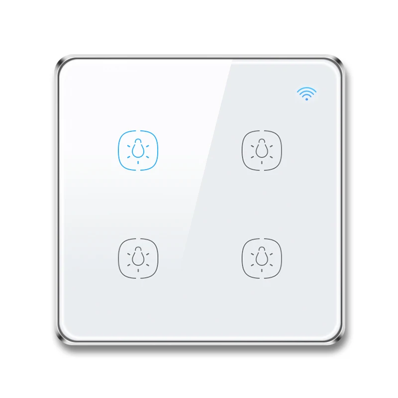  Tuya Smart Life APP Великобритании ЕС стандарт Wi-Fi 4 банды смарт сенсорный выключатель интеллигентая (ый) переключатель для пульт дистанционного управления создания качественного соединения мобильные