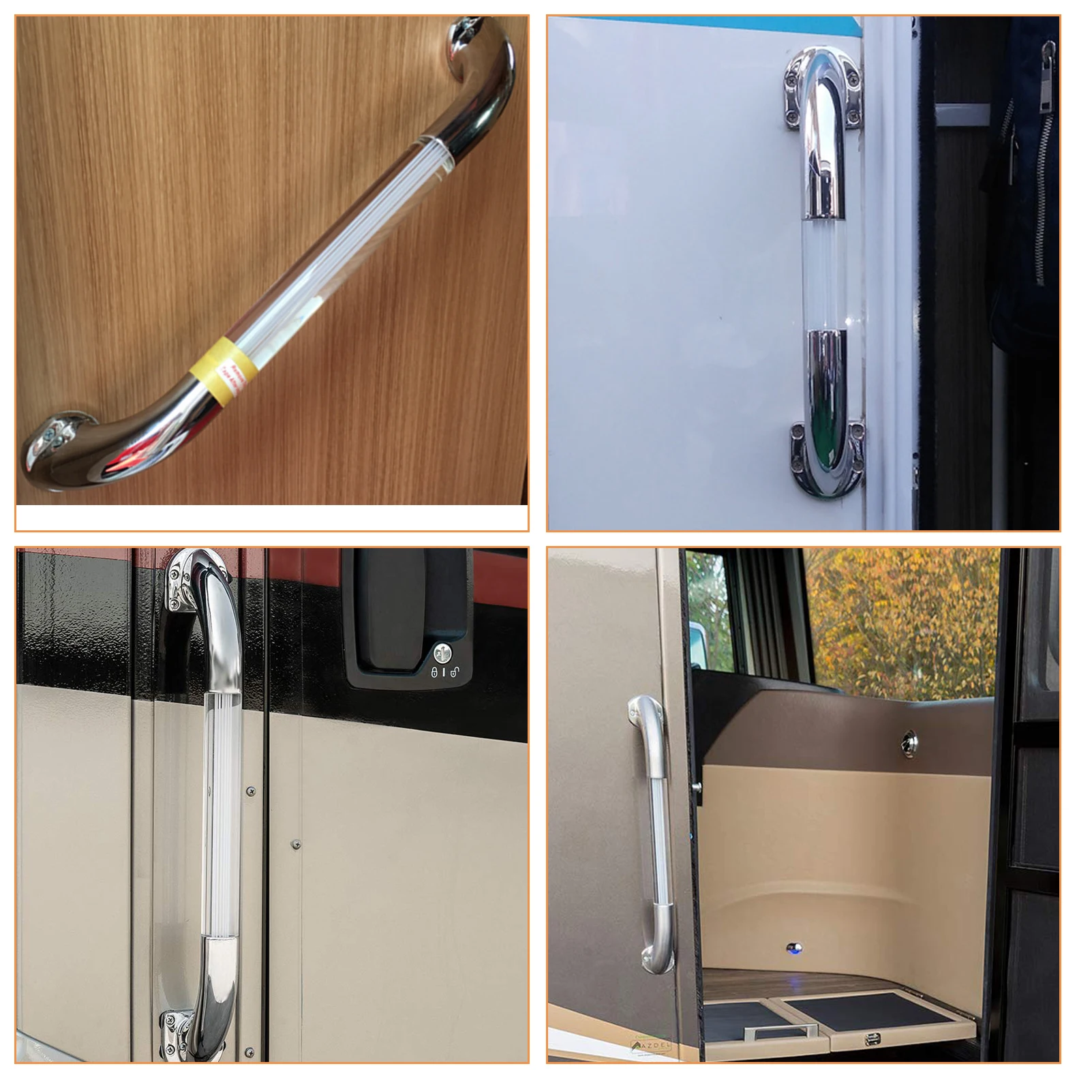 rv door handle grab bar door handrail Glowing Crystal Toilet Door Handle For Motorhome Caravan Boat Assist Ba