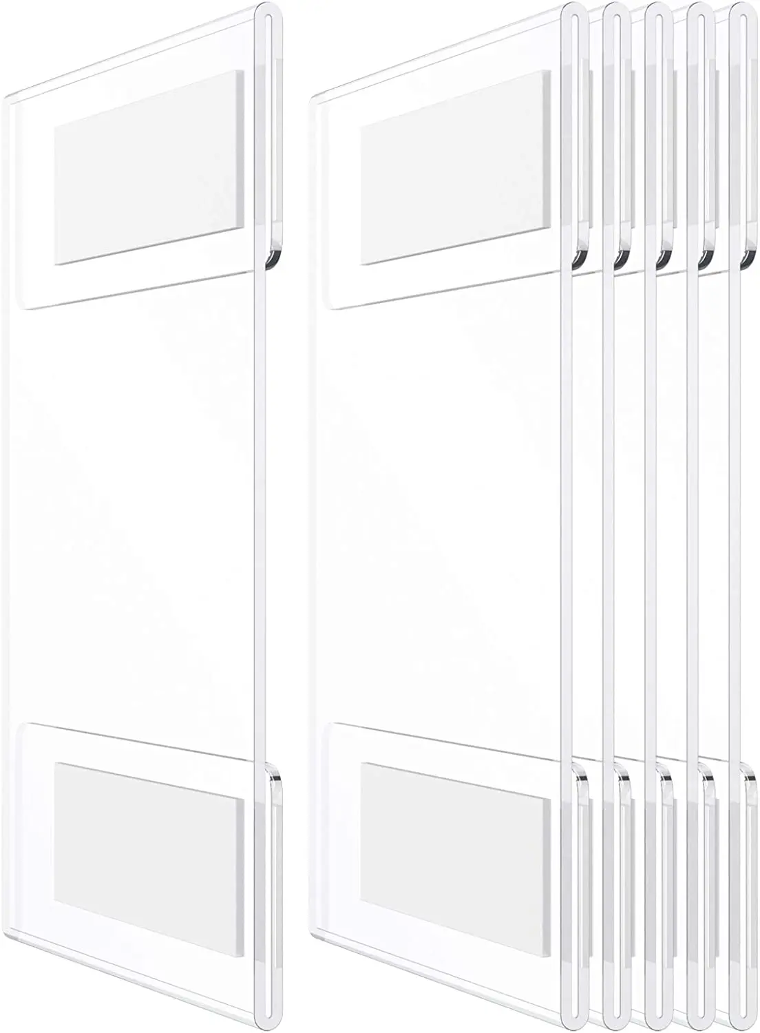 8x2 Inch Adhesive Tape Clear Acrylic Wall Sign Holder Frame - Landscape or Horizontal