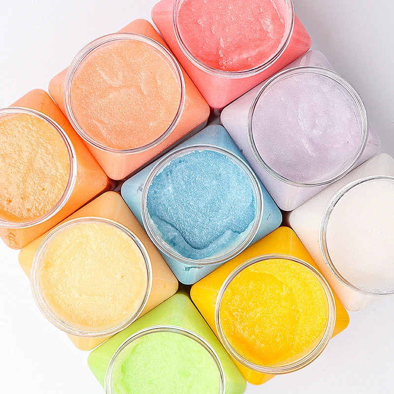 Factory Price Private Label Natural Pearl Ve Exfoliating Body Scrub Granulous A Thick Bath Salts With Sugar