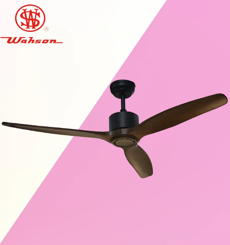 Decorative  Hotel & Restaurant 3-Solid-Wood Blade Ceiling Fan S52-309C With Wall Switch 3 Speed Control For Fast Air Cooling