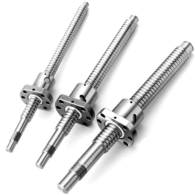 China ball screws DFU1605 DFU2005 DFU2505 customized length ball screw with double nuts for CNC Machine