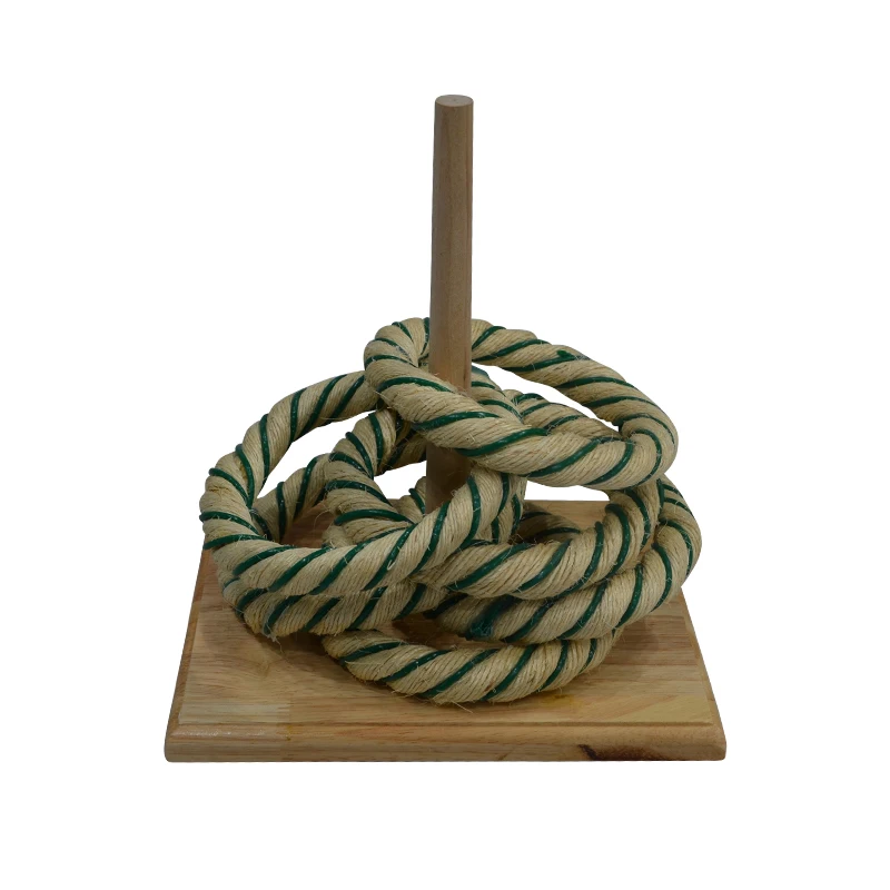 Custom Wooden Ring Toss Game Set Beach Outdoor Indoor Kids Sport Toys Lawn Family Rope Quoits Camping Games