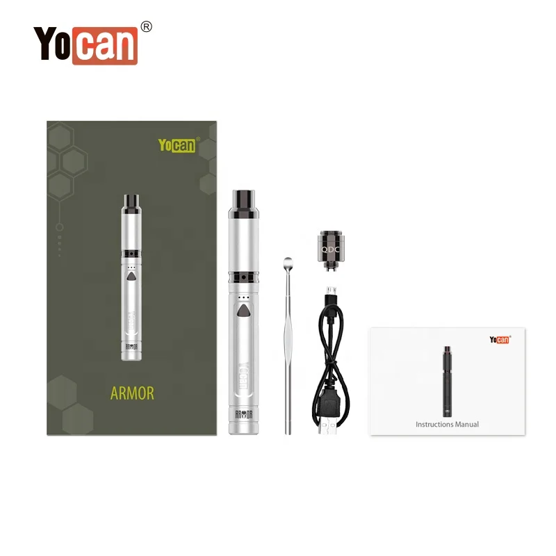 Yocan Armor Variable Voltage Vaporizer Dab Pen 380mAh Vape E-Cigarette With QDC