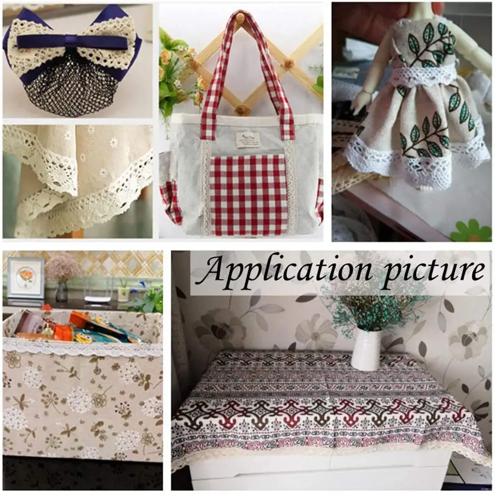100% White Cotton Sewing Fabric Lace Ribbon Roll Trim For Wedding Decoration Gift Wrap Ribbon