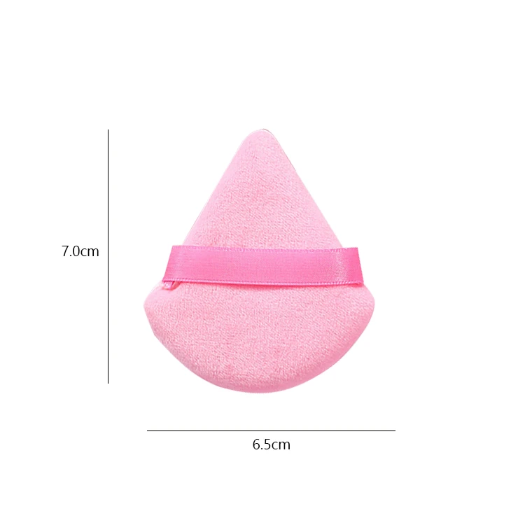 Custom Logo Beauty Tool Cotton Makeup Setting Powder Puffs Velvet Cosmetic Puff Face Soft Velour Triangle Powder Puffs