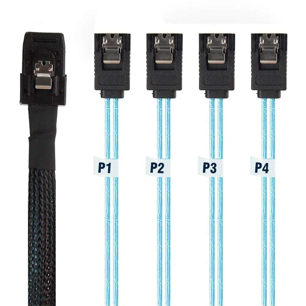 30 AWG 36Pin мини SAS SFF-8087 для 7Pin 4x Serial ATA вперед коммутационный кабель