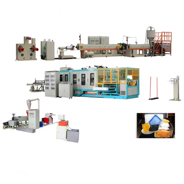 Fully Automatic Plastic Container Making Machine PS Foam Food Box Production Line