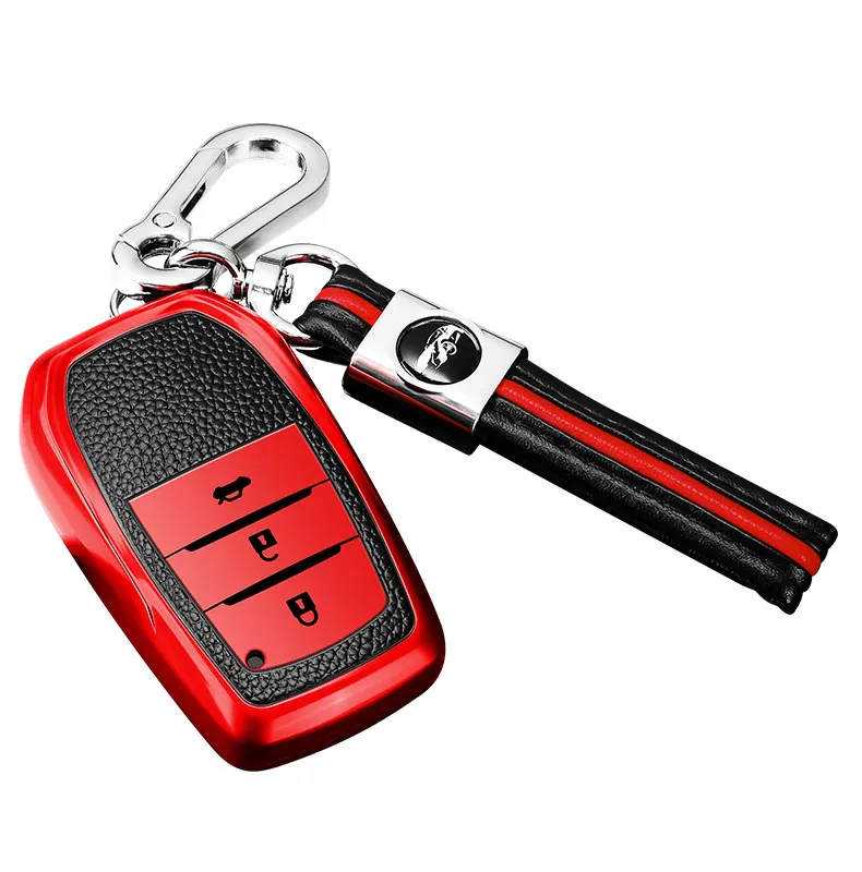 TPU Car Key Case for Toyota Electric Plating Cover Camry Highlander Prado Crown Land Cruiser Prius Vitz Smart Key Protect Shell