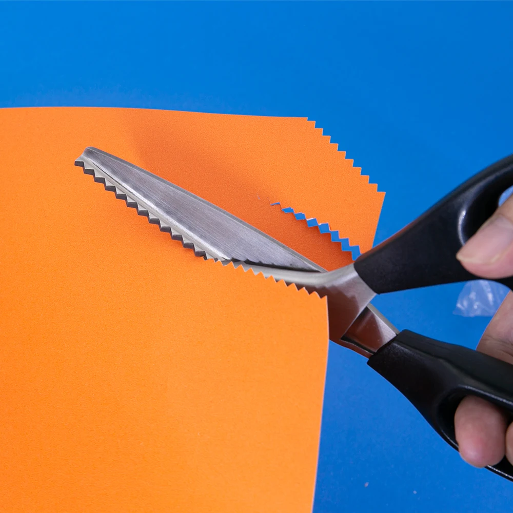 9 inch Zig Zag Stainless Steel Serrated Blade Shears Dressmaking Cloth Cutting Sewing Tailor Scissors