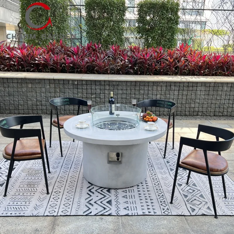 Modern Art Design Outdoor Furniture Propane Fire Table Patio Heater Machine