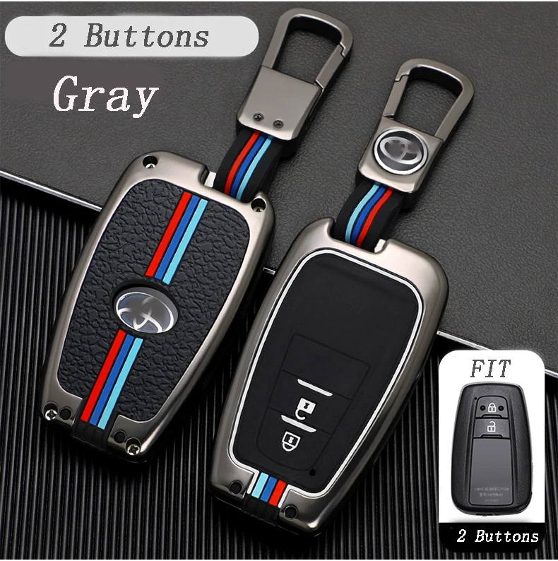 Zinc Alloy Car Key Case Key Holder For Toyota Camry Rav4 Highlander Avalon Corolla Protect Shell Accessories Car Styling