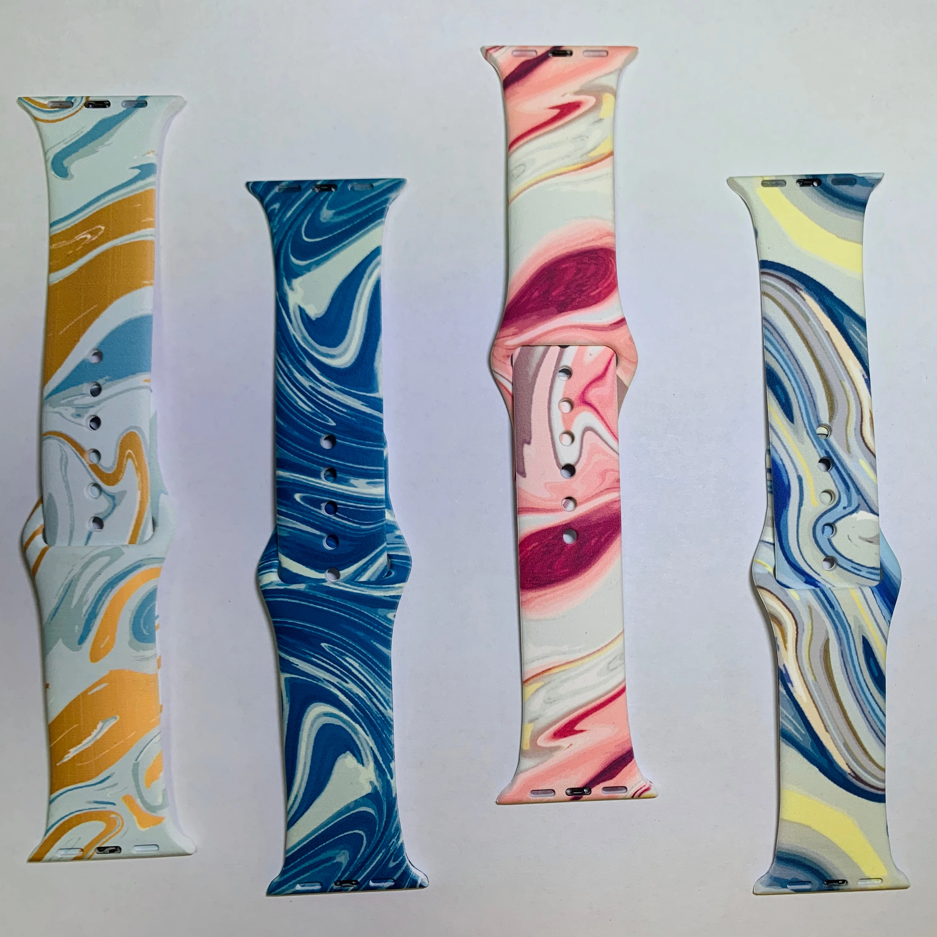 Valentine Pattern Silicone Watch Band For Apple Watch Rubber,  Personalized Custom Silicone Strap For Apple Watch Series 6