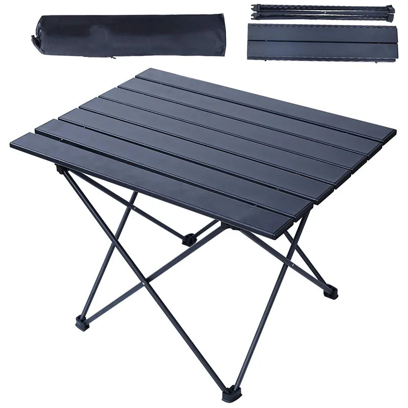 QUAWE Portable Camping Table Folding Garden Aluminum alloy Travel Hiking Table BBQ Accessories Outdoor Table