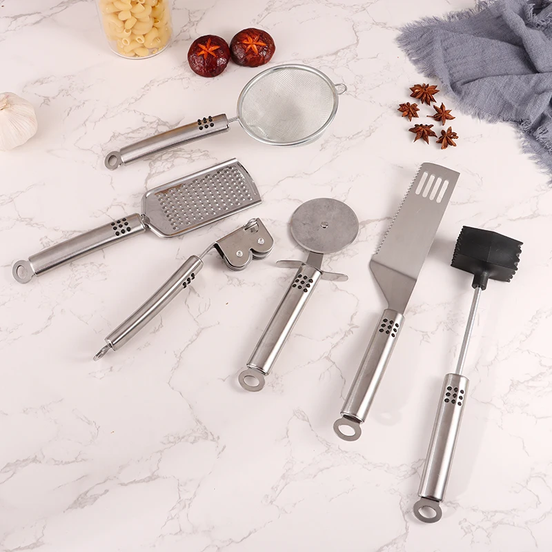 Stainless Steel Kitchen Gadgets Eco-Friendly Non-Stick Cozinha Cooking Utensil Set Essential Kitchen Accessories
