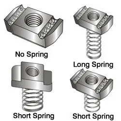 #8-32 Spring Nuts (Short Spring) for Unistrut Channel