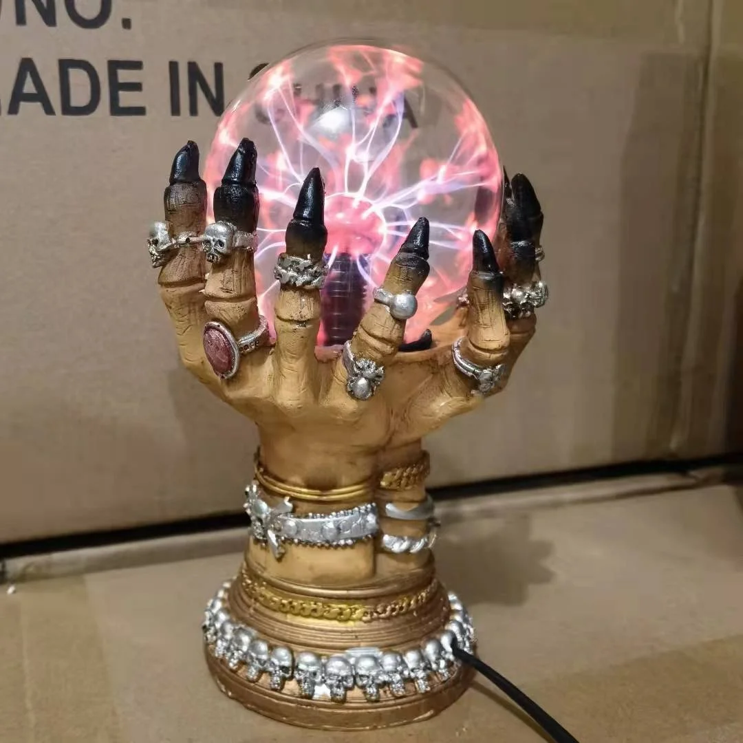 Волшебный плазменный шар с сенсорной чувствительной светодиодной плазменной электростатической сферической лампой для украшения