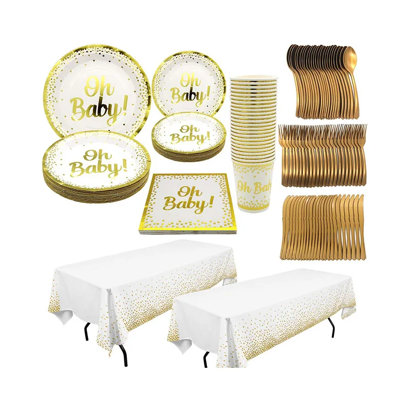 Классический деревенский чаепитие поставки бумажная тарелка блюдце для вечеринки в честь рождения ребенка день рождения 16 гостей столовые приборы купальных костюмов