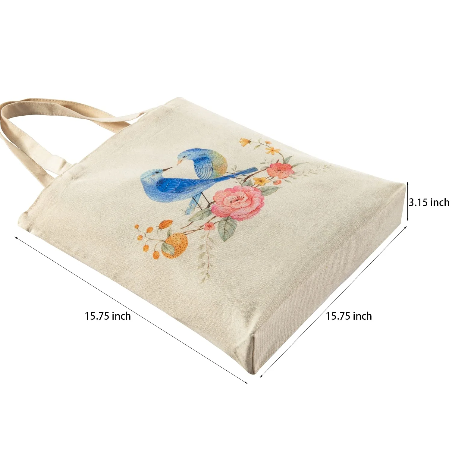 4 Different Patterns Exquisite Workmanship Tote Bag Cloth Reusable Canvas Shopping Groceries Big Cotton Bag For Long Time Used
