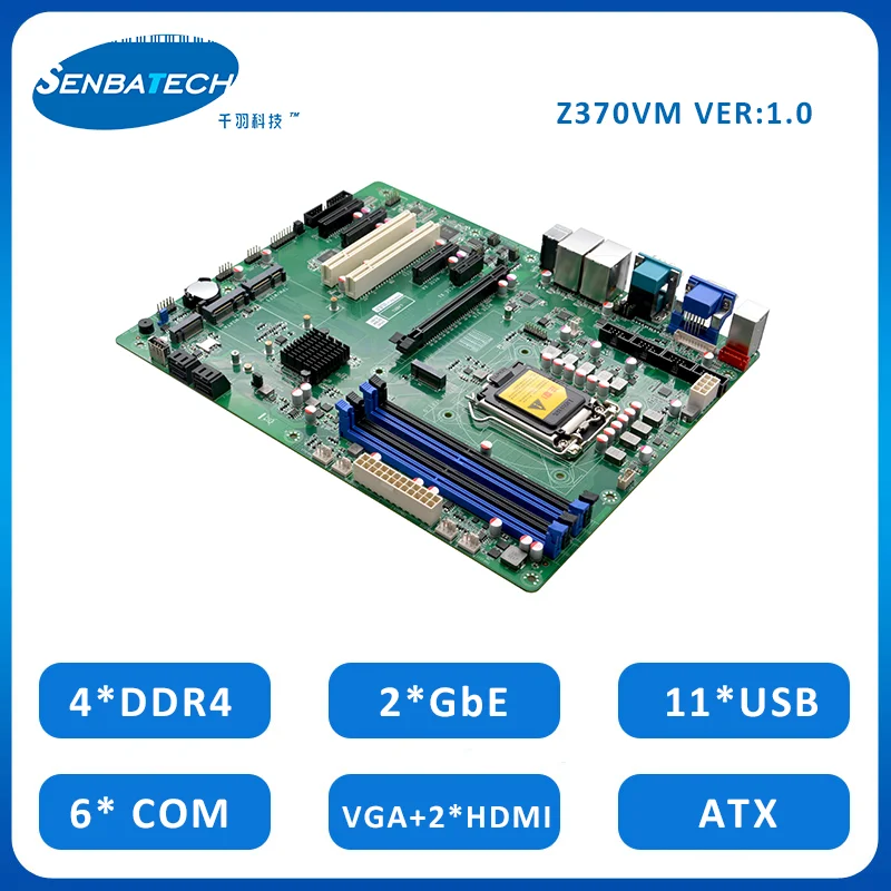 Motherboard LGA1151 6th~9th Gen Pentium/Core i3/i5/i7 Processor Adopt Z370 Express Chipset