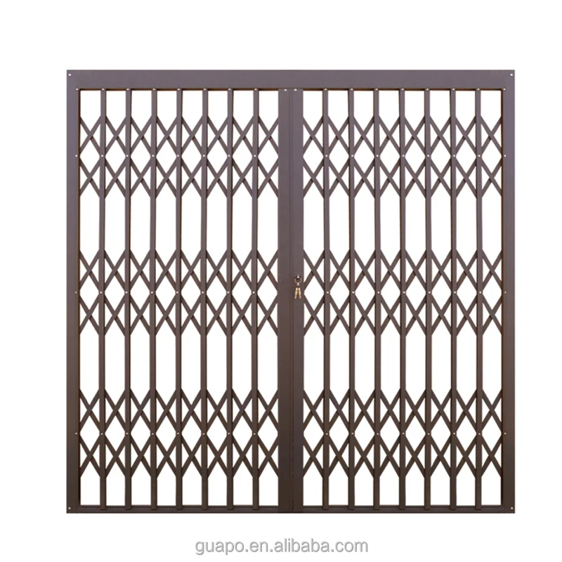 Outside House Yard Aluminum Alloy Door Burglar proof Retractable Front Door Security Gate