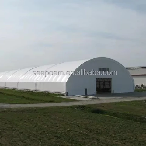 Factory Direct Sale  Storage Tent Industrial Warehouse Steel Fabric Covered Building for cow sheep pig farming Cattle Barns