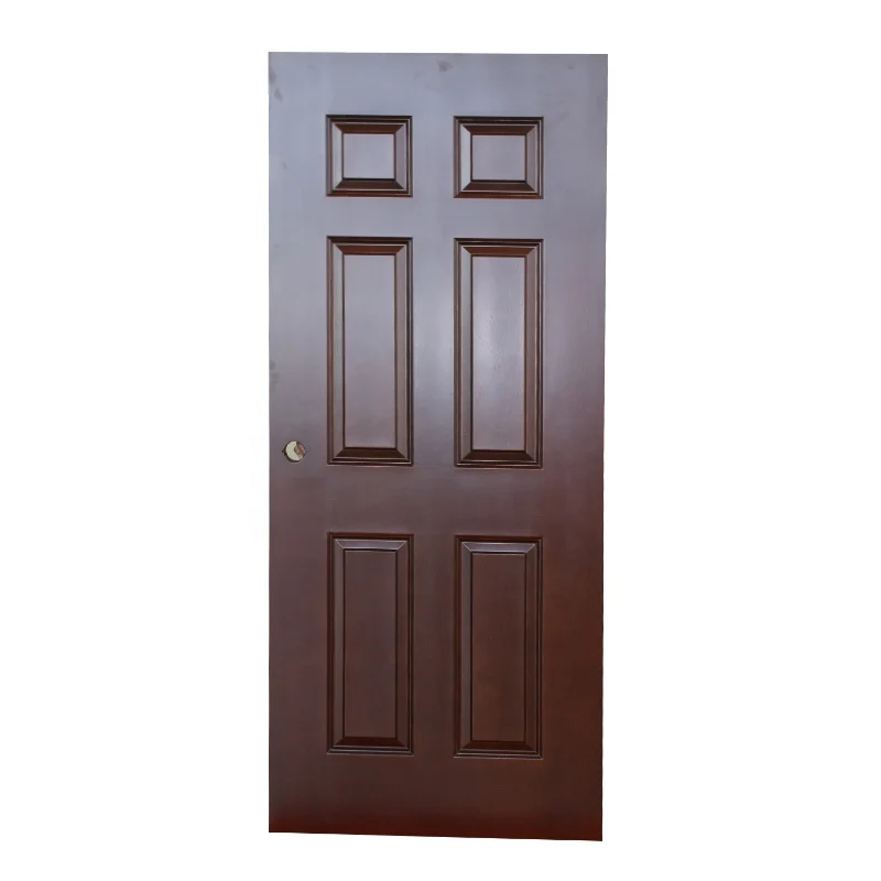USA standard hotel six panel hollow metal door 90 min 180 min fire rated steel door for commercial