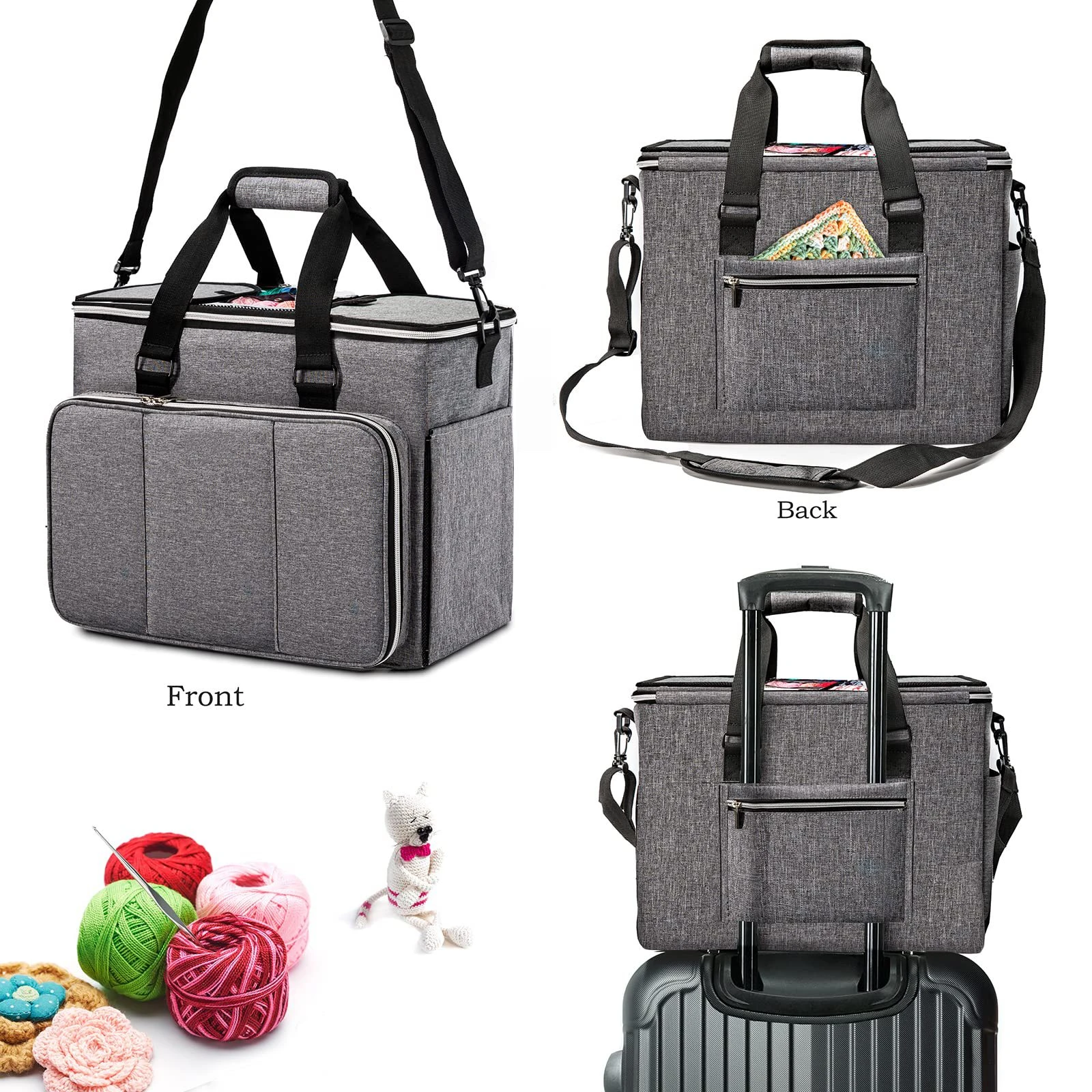 OEM ODM Customized Large Sewing Machine Storage Bag Portable Home Organizer Dust Cover Tote Bag For Carrying Sewing Machine