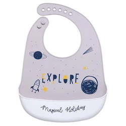 Amazon Baby Bibs Feeding Saliva Towel Cartoon Silicone Aprons Adjustable Bib Newborn Baby Stuff Bandana Baby Bibs