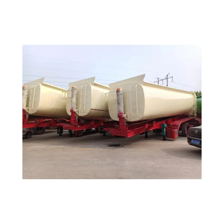 made in china truck trailer 3axles 12 tires Rear dump material carrier special transportation