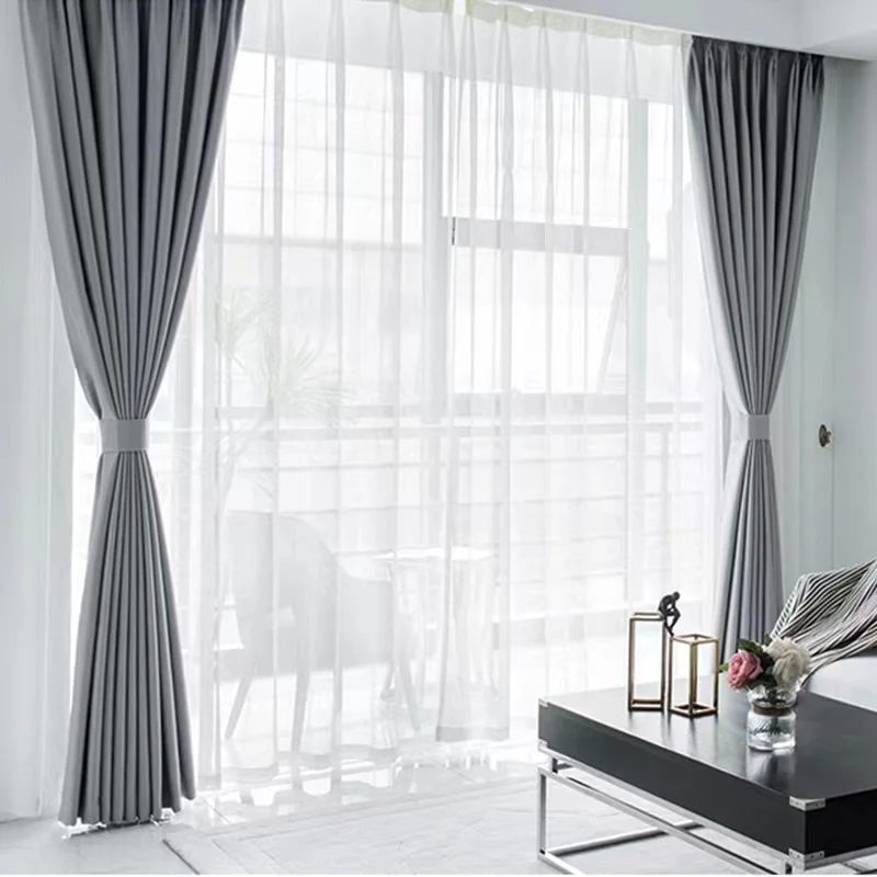 100% Polyester Hot Sale Nylon Taffeta   Windows Curtains For The Living Room Bedroom