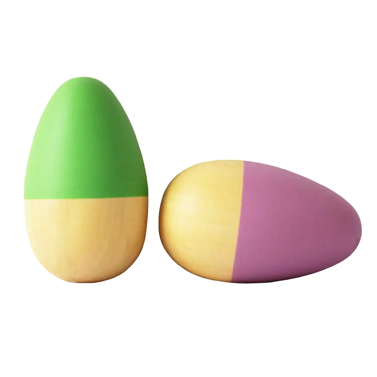 WANHUA Hot Sell Wooden Egg Shakers Musical Rattle Montessori for  Kids