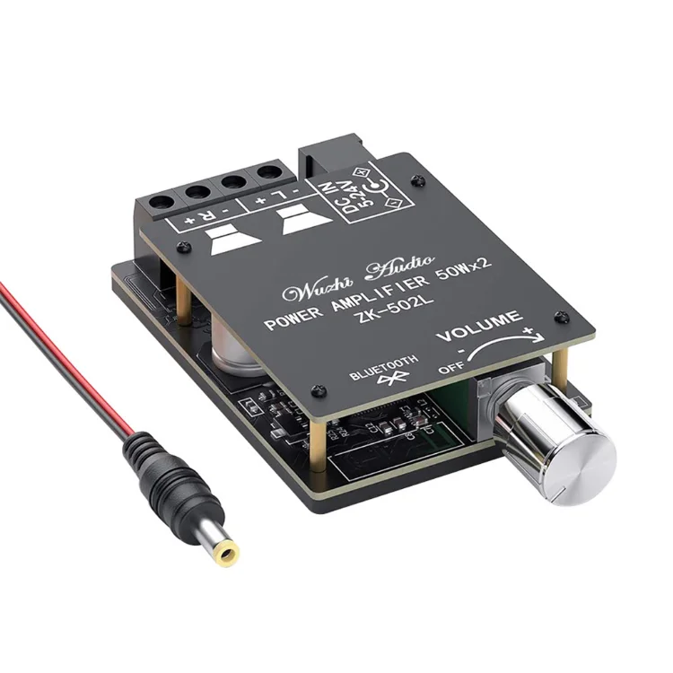 Power Amplifier Board Digital 50Wx2 Audio Amp Module 470uf 35V DIY Control Volume Plastic Replacement Speaker Amplifying