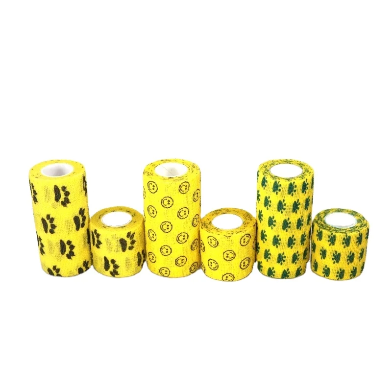 Wholesale Custom Logo tapes Non Woven Easy Tear adhesive bandages cohesive bandages