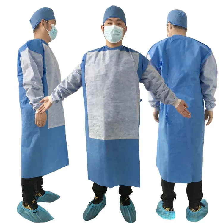 Export factories can customize wholesale high quality medical disposable non-woven reinforced isolation gown