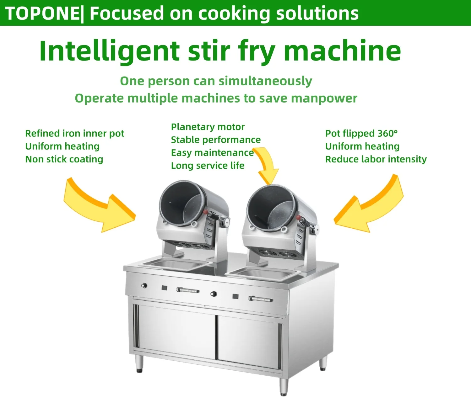 Restaurant Equipped Fully Automatic Electric Cooking Robot Multifunction Cooker Stir Fry Cooking Machine