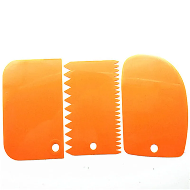 New Three-color Scraper Set,Cream Plastic Scraper Cake,Urable And Easy To Clean L0252/2