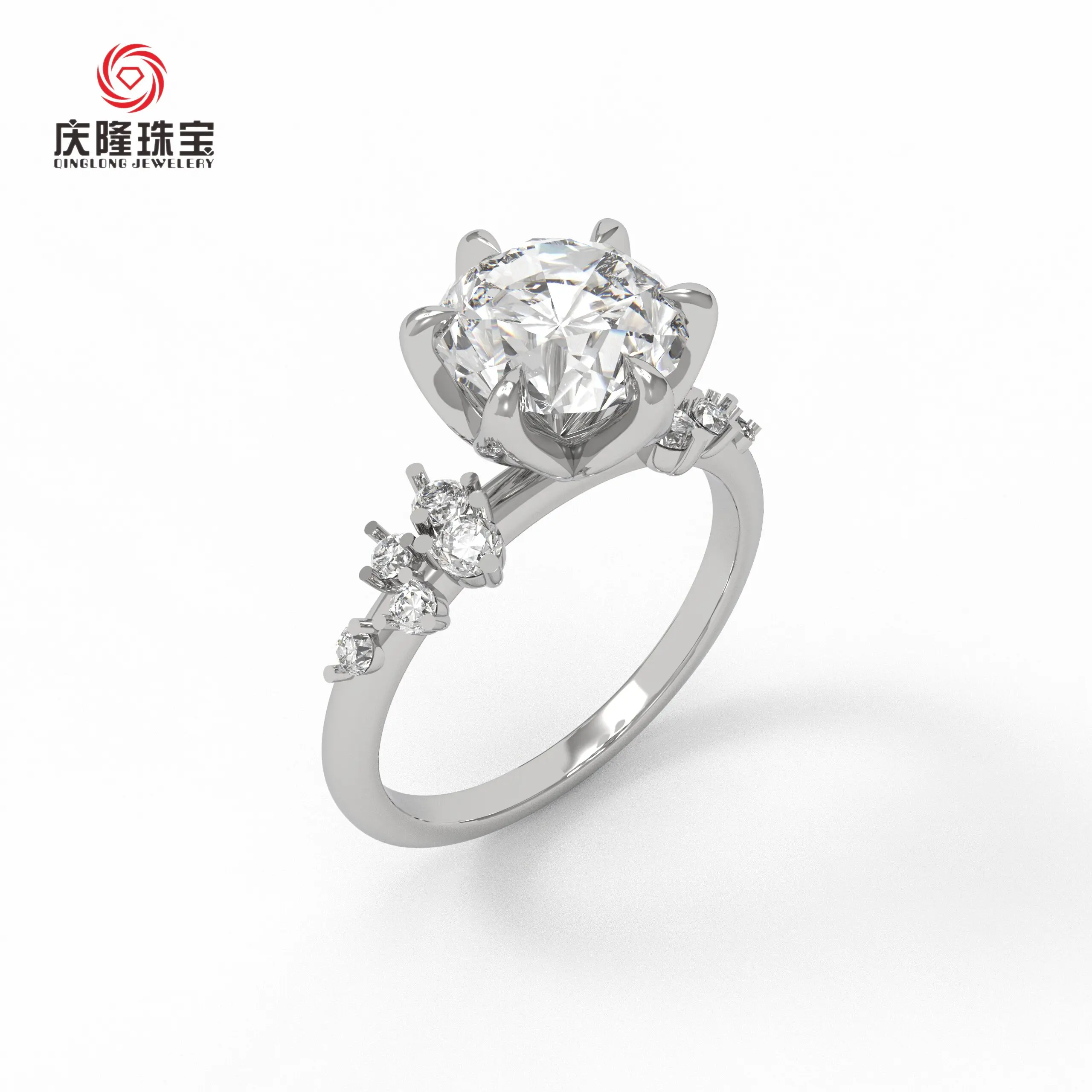 Fashionable Private Label jewelry Set Women Lab Diamond Jeweller Luxury Ring