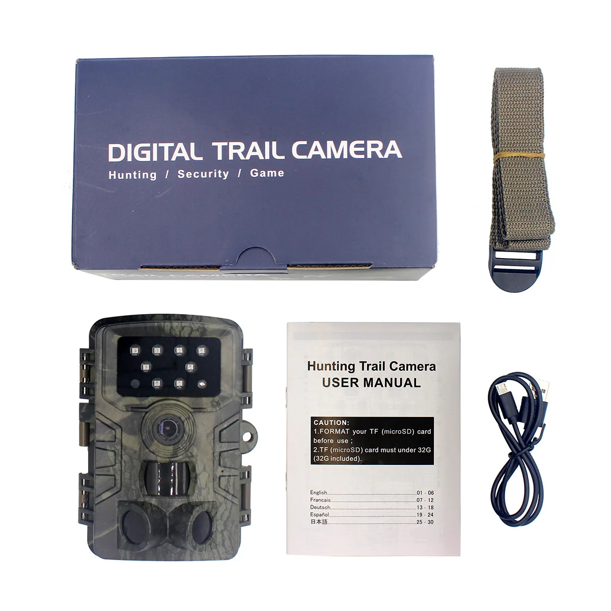 2020 Newest Upgraded Wildlife Camera 20MP 1296P Hunting Trail Camera with 120 Monitoring Angle with Motion Activated Night I