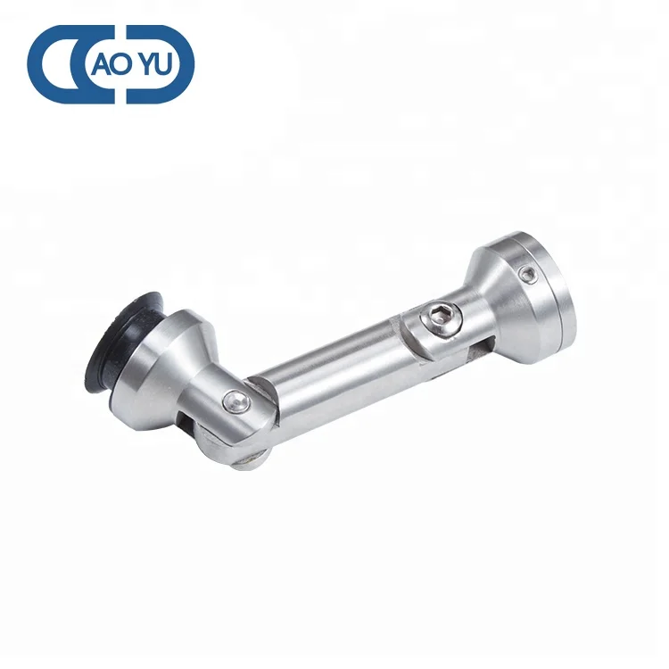 Single point fixing stainless steel glass connector for glass to wall fitting accessories