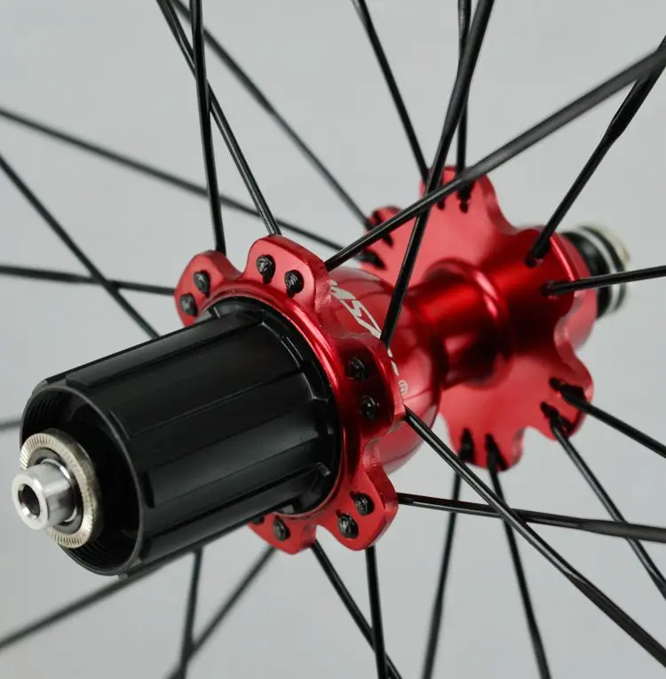 PASAK 700C Wheelset Set Front 20 Rear 24Holes 40mm Rim Flat Spoke