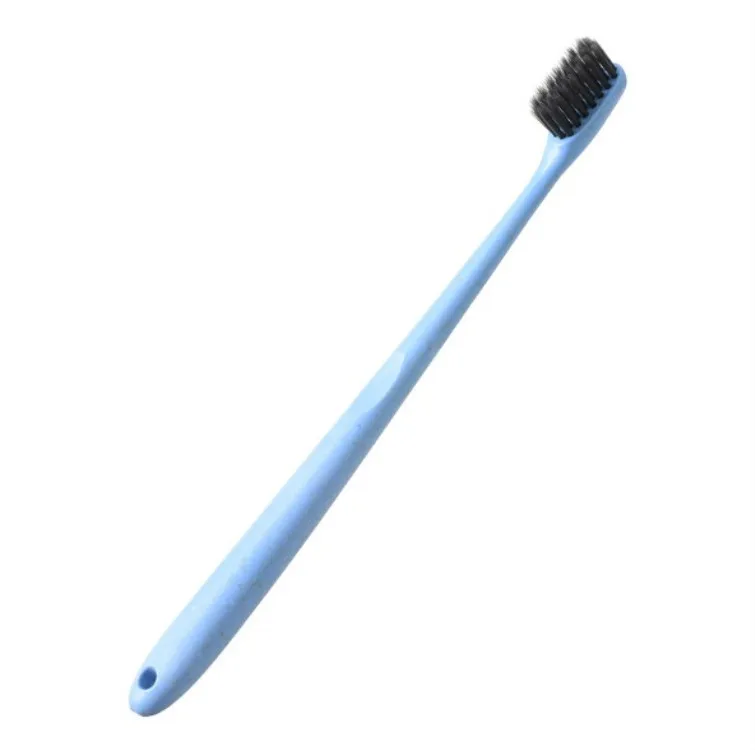 New Wheat Tube Package Starch Bamboo Charcoal Eco Friendly Fine Soft Bristles Small Head Toothbrush for home adult travel