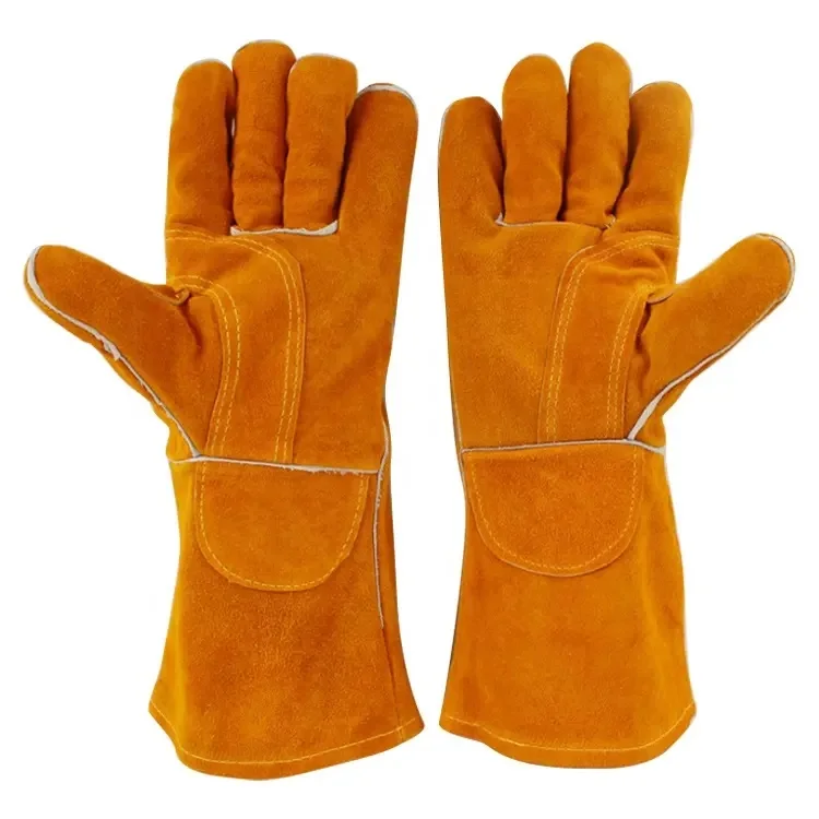Best seller garden impact welding construction protective labour safety cowhide leather working men leather gloves for work